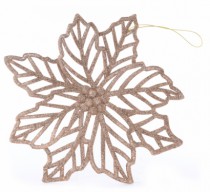 ENFEITE DE ARVORE FLOR STELLA  VAZADA 26CM - Distribuidora 12 de Outubro