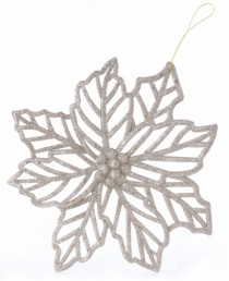 ENFEITE DE ARVORE FLOR STELLA  VAZADA 26CM - Distribuidora 12 de Outubro