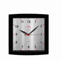 RELOGIO QUAD ALPHA PRETO MODERNO 27X25X5CM - Distribuidora 12 de Outubro