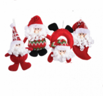 MINI PAPAI NOEL DE TECIDO - Distribuidora 12 de Outubro