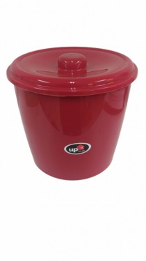 CESTO PARA PIA 6L C TAMPA VERMELHO - Distribuidora 12 de Outubro