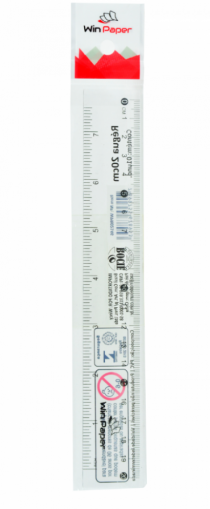 REGUA TRANSPARENTE 20CM - Distribuidora 12 de Outubro