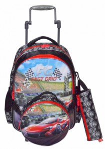 KIT MOCHILA LANCHEIRA E ESTOJO FAST GRID - Distribuidora 12 de Outubro