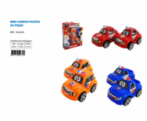 MINI CARROS POLICIA 06 PCS - Distribuidora 12 de Outubro