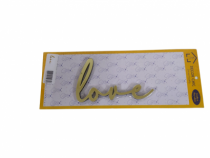 ESCULTURA DE MESA DOURADA LOVE 15 X 8,4 CM - Distribuidora 12 de Outubro