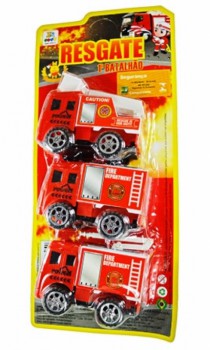 CARRINHO DE PLAST. C/ 3PCS MOTOR A FRICCAO (C - Distribuidora 12 de Outubro
